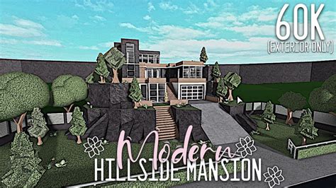 Lakeside Modern Hillside Mansion Bloxburg Build. . Hillside mansion bloxburg